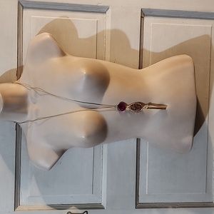 Nicole's Boutique Beaded Teardrop Tassle Statement Necklace